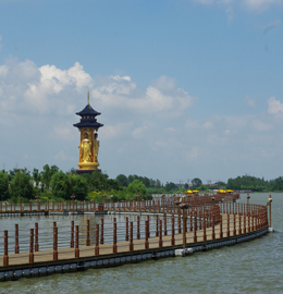 江蘇姜堰市溱湖風(fēng)景區(qū)浮橋