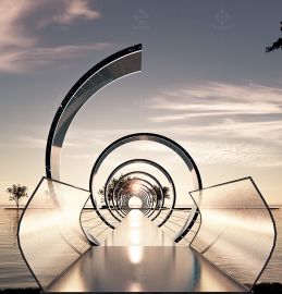 景觀浮橋：時(shí)空隧道